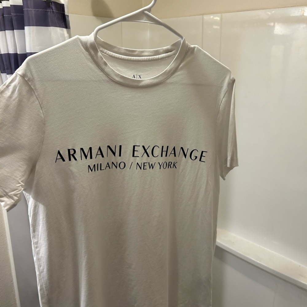 Armani Exchange Cream Short Sleeve Tee